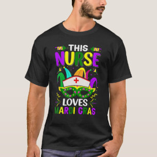 Enfermera Mardi Gras Scrub Top RN ICU PACU NICU ER