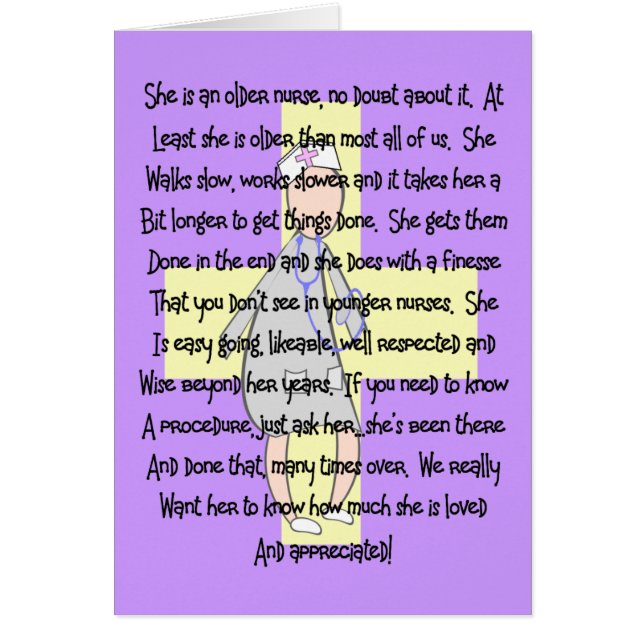 Enfermera más vieja y reservada---Regalos del (Frente)