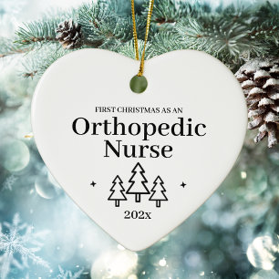 Enfermera ortopédica 2024 Ornamento de Navidad