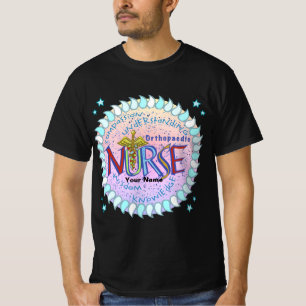 Enfermera ortopédica Motto personalizado camiseta 