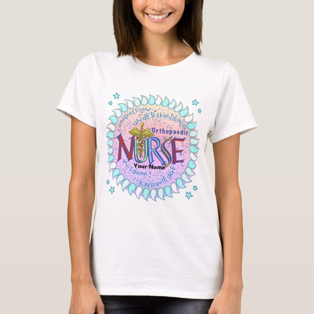 Enfermera ortopédica Motto personalizado camiseta  (Anverso)