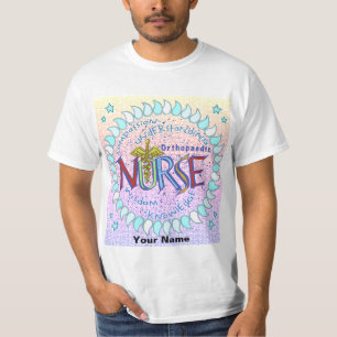 Enfermera ortopédica Motto personalizado camiseta 