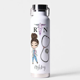 Enfermera personalizada Monograma Gift Botella de 