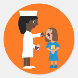 Enfermera Personalizado educada para Pegatinas de