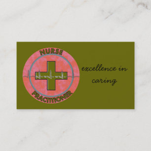 Enfermera Profesional Tarjetas de Negocios Olive G