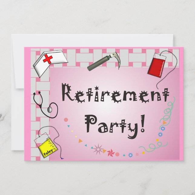 Enfermera que retira invitaciones de fiesta (Anverso)