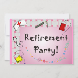 Enfermera que retira invitaciones de fiesta