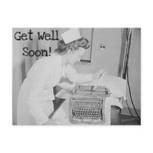 Enfermera Recupérate Pronto & Tarjeta Postal de Má