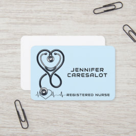 Enfermera RN, LVN, LPN, tarjeta de visita de cuida