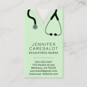 Enfermera RN, LVN, LPN, tarjeta de visita de cuida