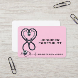 Enfermera RN, LVN, LPN, tarjeta de visita de cuida