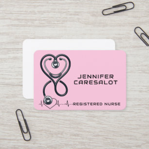 Enfermera RN, LVN, LPN, tarjeta de visita de cuida