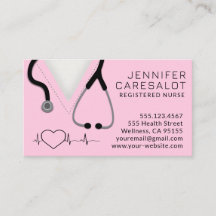 Enfermera RN, LVN, LPN, tarjeta de visita de cuida