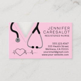 Enfermera RN, LVN, LPN, tarjeta de visita de cuida