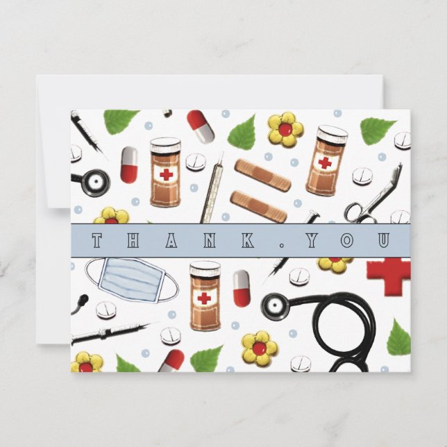 Enfermera Tarjetas de agradecimiento (Anverso)