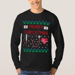 ENFERMERA UGLY SWEATER Feliz Navidad