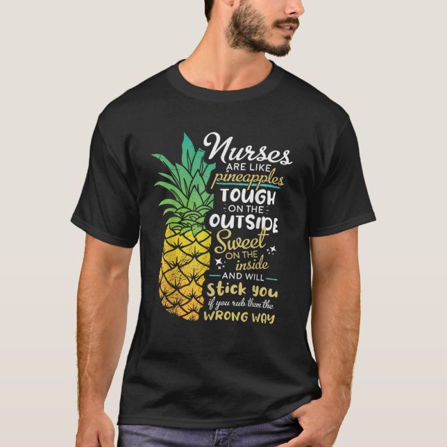 Enfermeras con camiseta RN de regalo son como piña (Anverso)