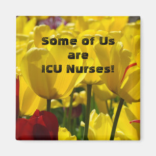 Enfermeras de UCI imanes Flores de Tulipán Amarill
