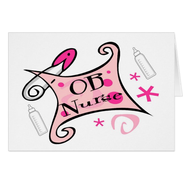 Enfermería de la enfermera de OB (obstetricia) (Anverso (Horizontal))