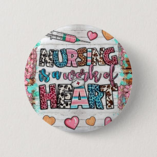 Enfermería es un botón de trabajo del corazón