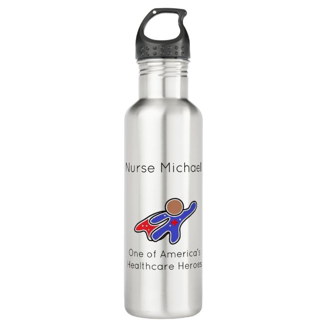 Enfermero de enfermería de salud Hero Botella de a (Anverso)