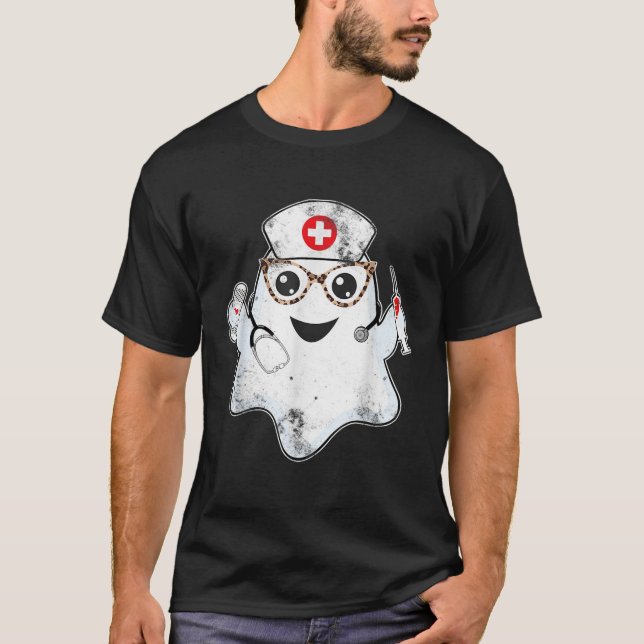 Enfermero De Enfermería Fantasma Scrub Top Hallowe (Anverso)
