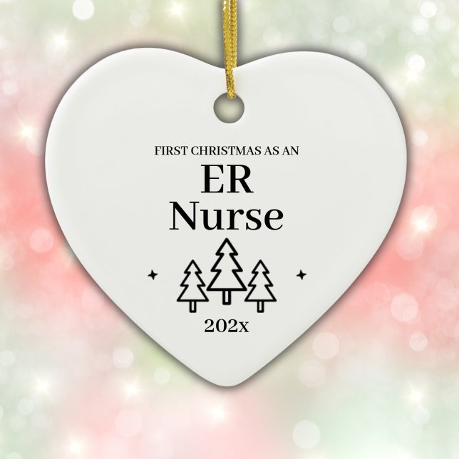 Enfermero de ER 2024 Primer ornamento de Navidad (ER Nurse 2024 First Christmas Ornament
)