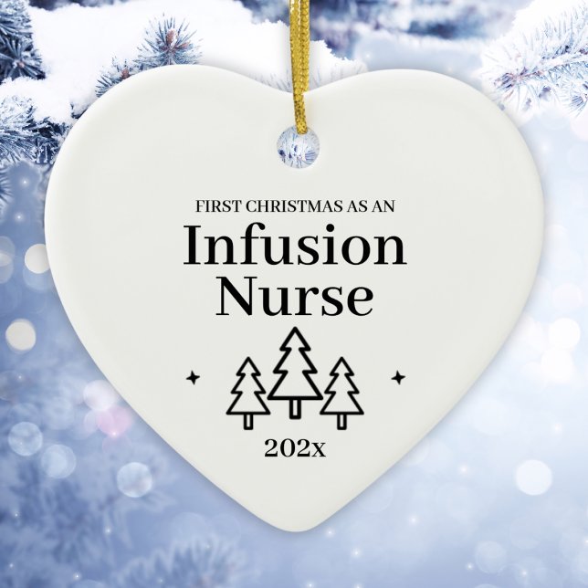 Enfermero de perfusión Primer Ornamento de Navidad (Infusion Nurse First Christmas Ornament
)