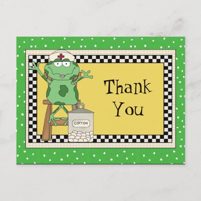 Enfermero Gracias personalizado postal (Anverso)