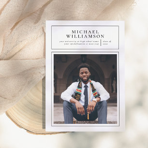 Enfoque Invitación formal de graduación fotográf