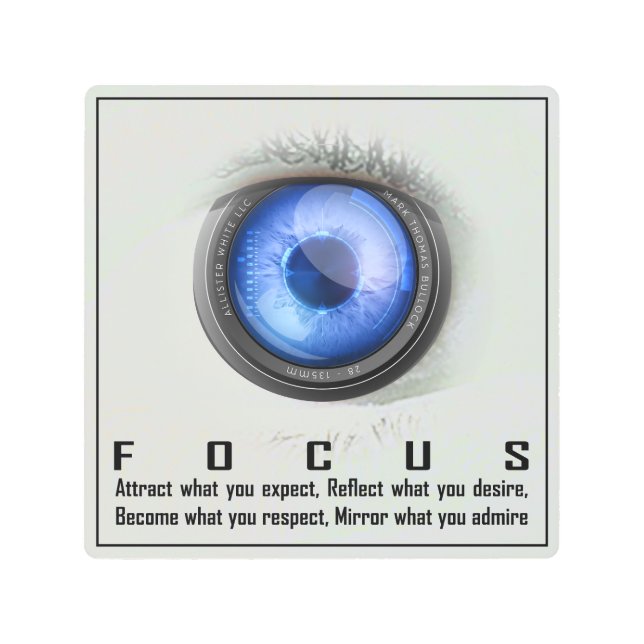 Enfoque Motivación del arte de la pared Metalizado (Anverso)