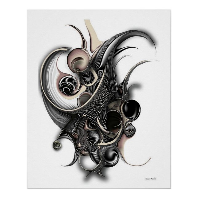 "Enfoque vs Abstracción", Poster brillante (Anverso)