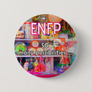 ENFP botón de "tan muchas posibilidades"