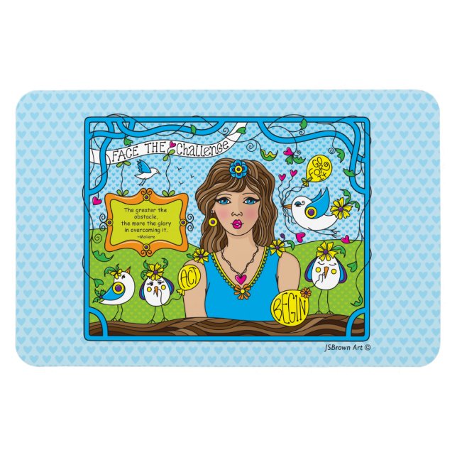 Enfrentar el imán Challenge_Flexible de 6"x4" (Horizontal)