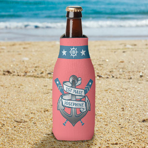 Enfriador De Botellas 1r Personalizado coralino del rosa el   de los