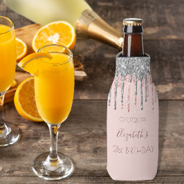 Enfriador De Botellas 21 cumpleaños color rosa rosa rosa rosa rosa rosa 