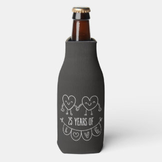 Enfriador De Botellas 25° Aniversario Regalo Corazones de Chalk