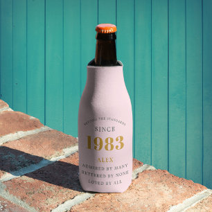 Enfriador De Botellas 40.º Nacimiento 1983 Moda Gris Rosa Elegante