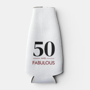 Enfriador De Botellas 50 y fabuloso dicho de cumpleaños con vino de cere