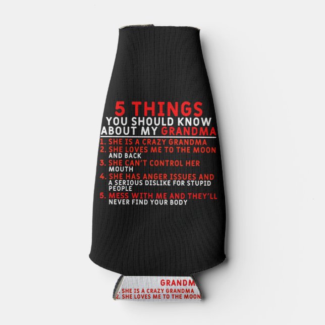 Enfriador De Botellas 5 Cosas Que Deberías Saber - Los Nietos Regalos De (Anverso)