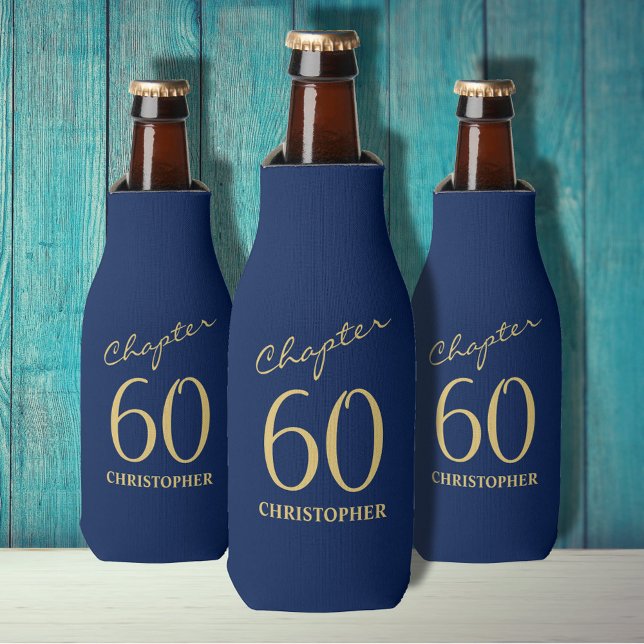 Enfriador De Botellas 60.º cumpleaños Oro Azul (Subido por el creador)