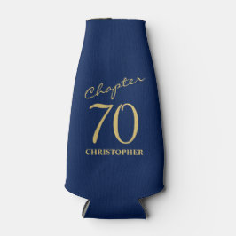 Enfriador De Botellas 70.º cumpleaños Oro Azul