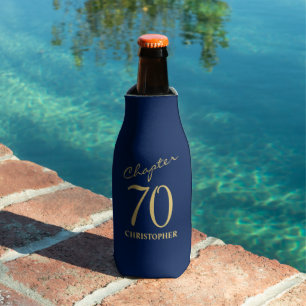 Enfriador De Botellas 70.º cumpleaños Oro Azul