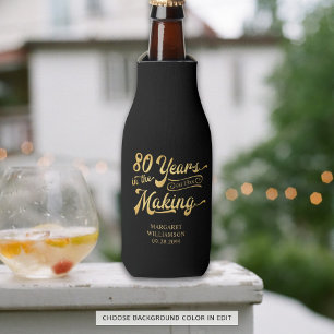Enfriador De Botellas 80 años retro de cumpleaños en el nombre de autor