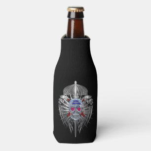 Enfriador De Botellas 82.ª Ala Metálica del Cráneo Plateado Ala