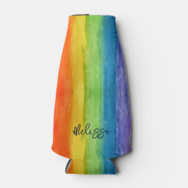 Enfriador De Botellas Acuarela arcoiris colorido personalizado moderno
