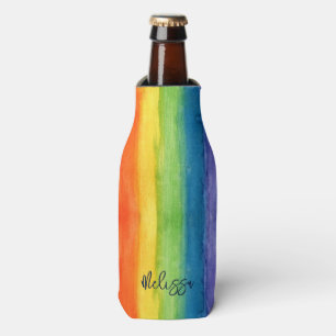 Enfriador De Botellas Acuarela arcoiris colorido personalizado moderno