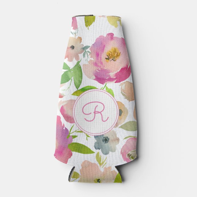 Enfriador De Botellas Acuarela Boho Pastel (Anverso)