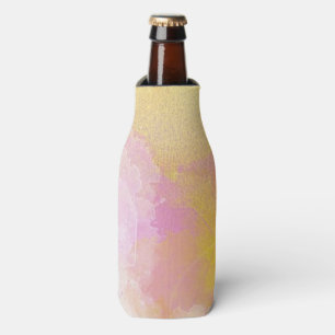 Enfriador De Botellas Acuarelas abstractas - fondo anaranjado