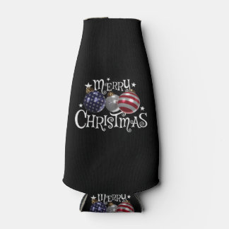 Enfriador De Botellas Adornos de árbol de Navidad Bandera Americana Patr